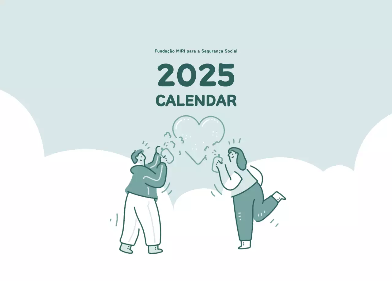 Calendários com ilustrações coloridas e emotivas