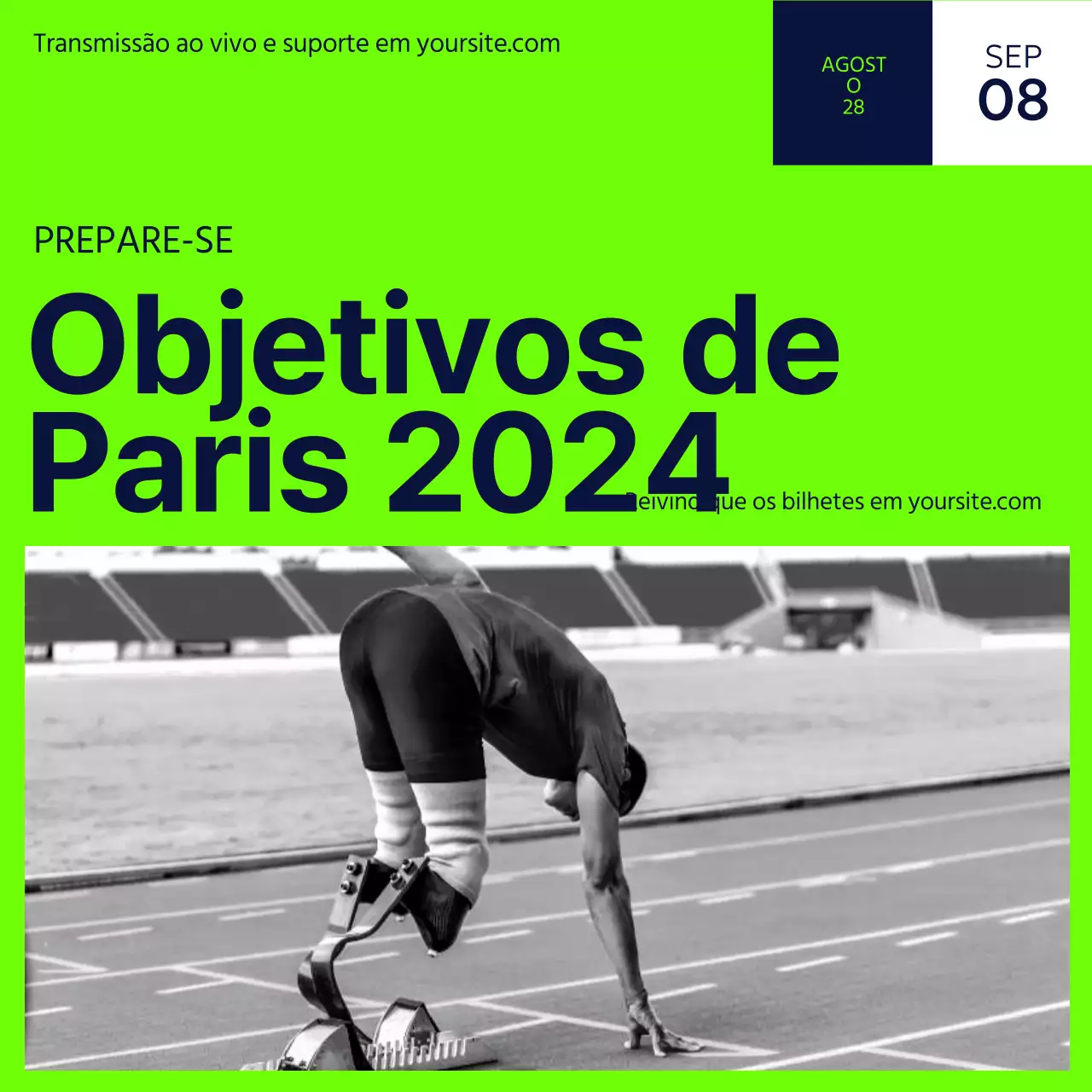 Neon Green Torneio desportivo genérico