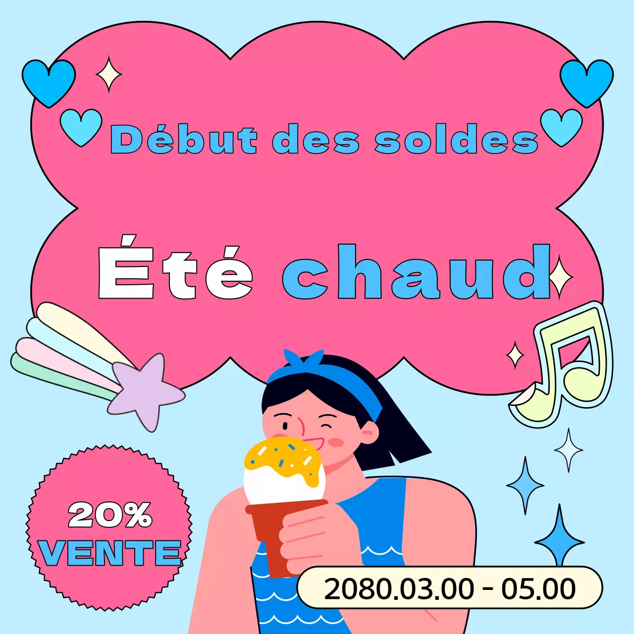 Un tour d'horizon des événements estivaux kitsch en bleu clair et rose