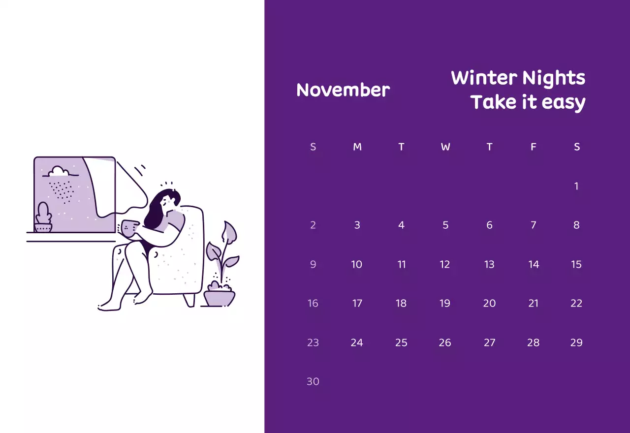 Calendars with colorful, emotional illustrations