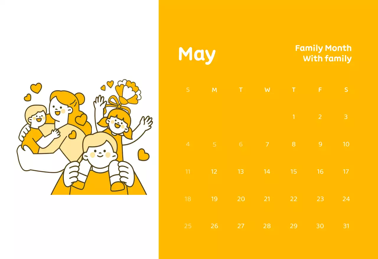 Calendars with colorful, emotional illustrations