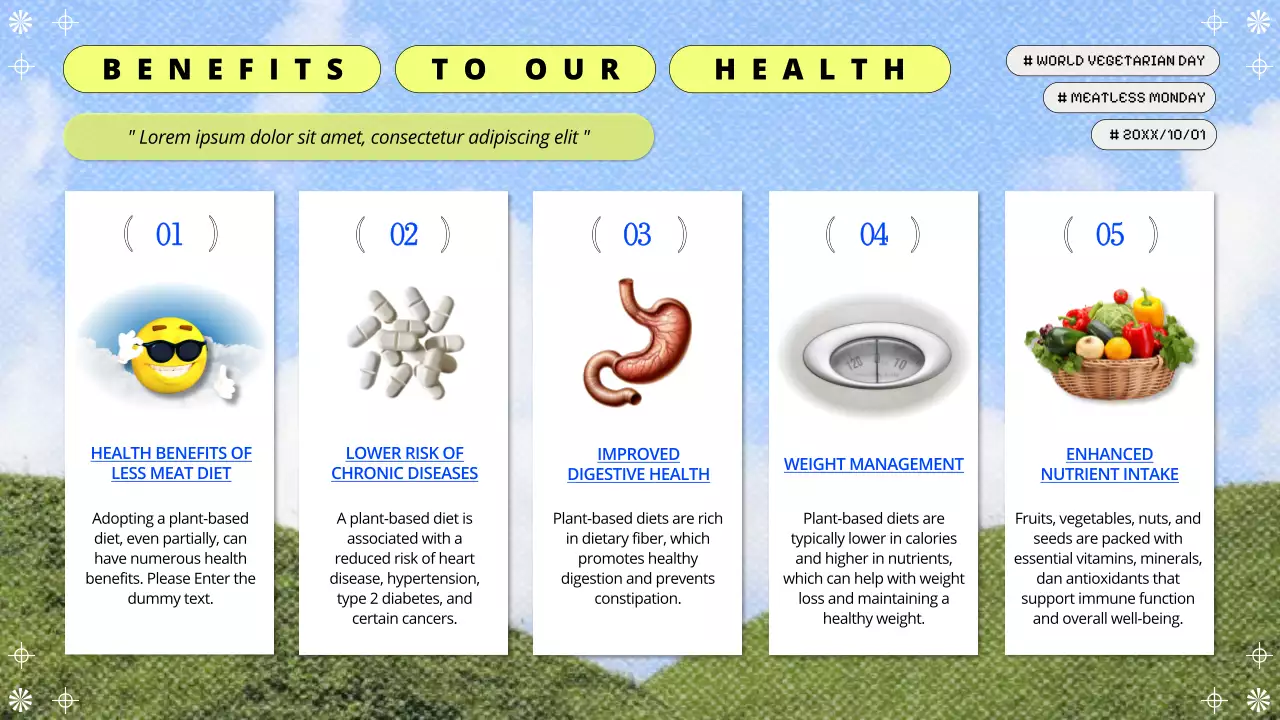 Blue Modern Healthy Promotion Presentation