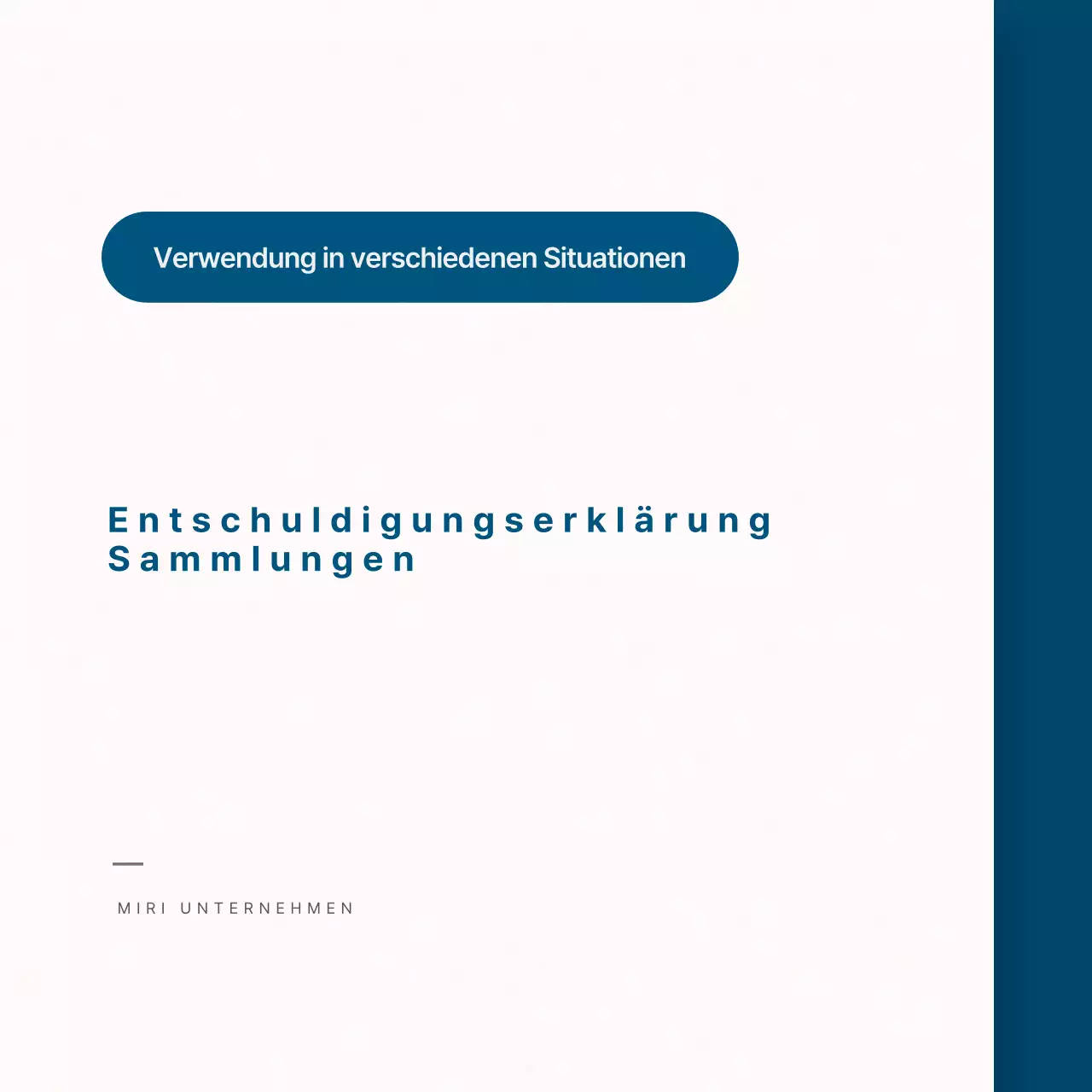 Eine Sammlung von einfachen Entschuldigungen in Blau