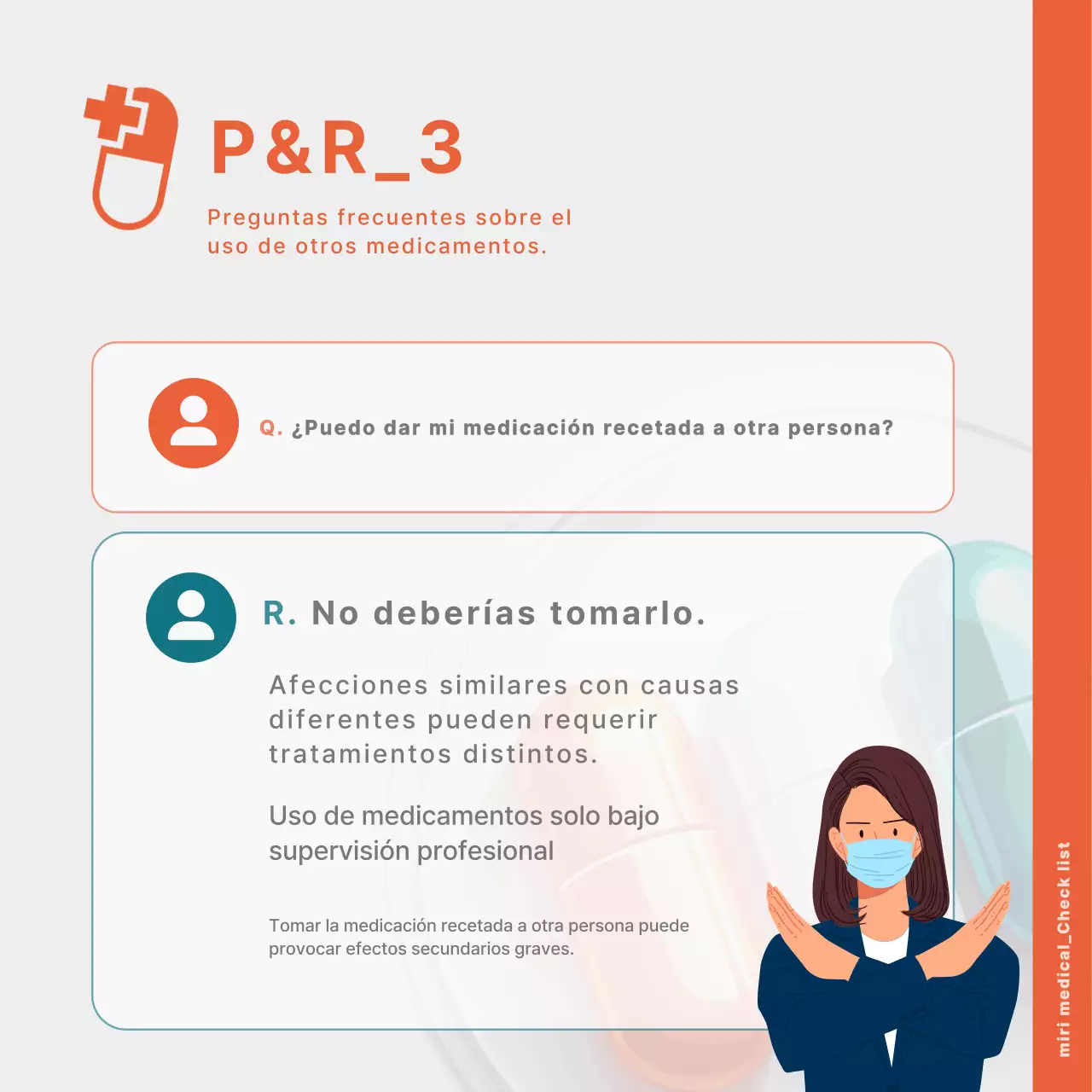 Una guía sencilla y de color naranja para utilizar correctamente los medicamentos