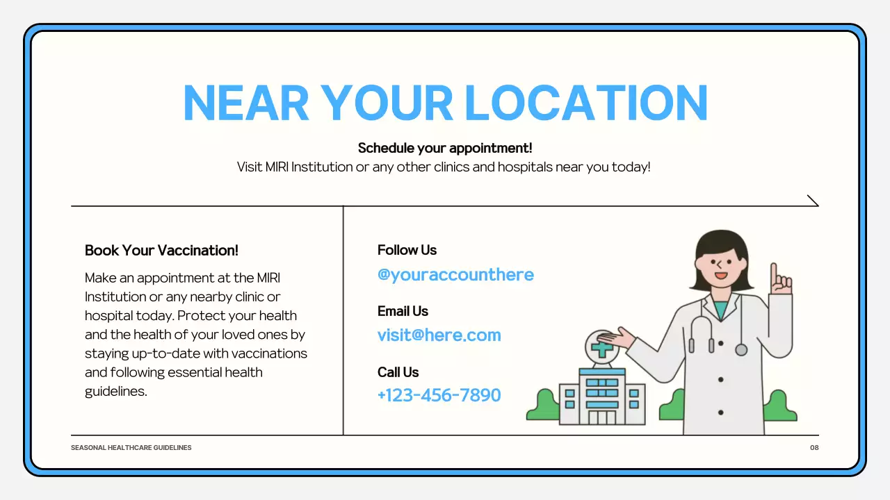 Blue Minimal Healthcare Guideline Presentation