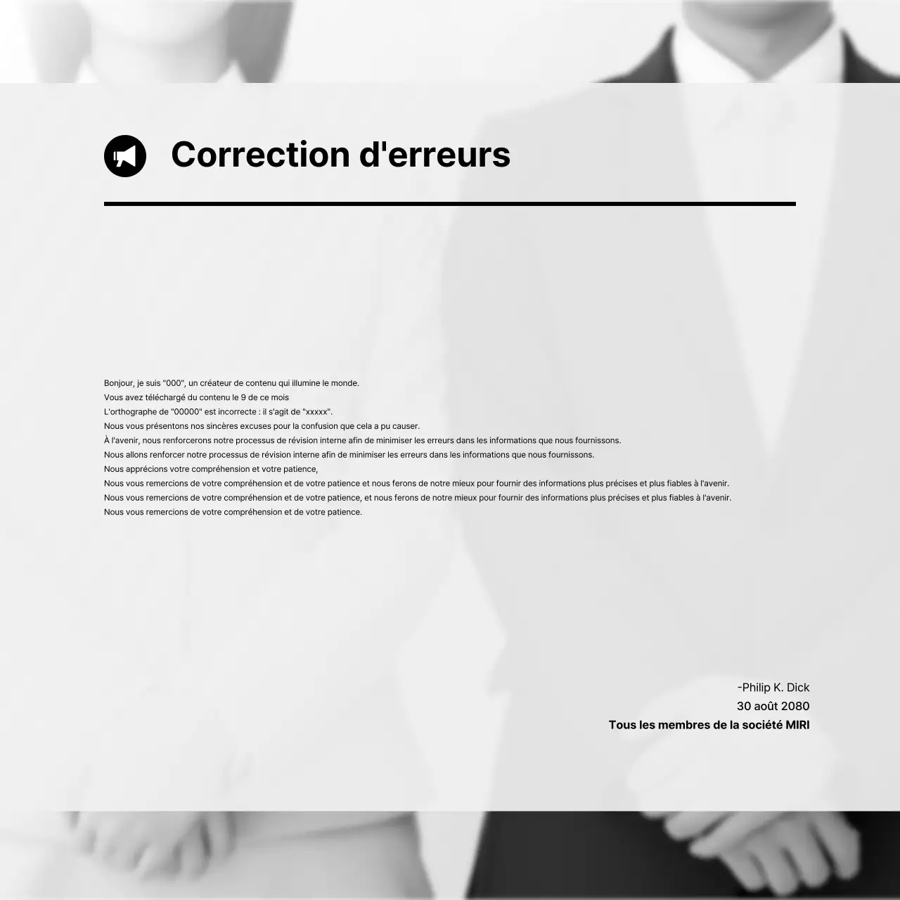 Une collection d'excuses simples en bleu