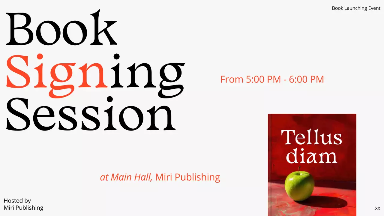 Red Modern Book Announcement Presentation