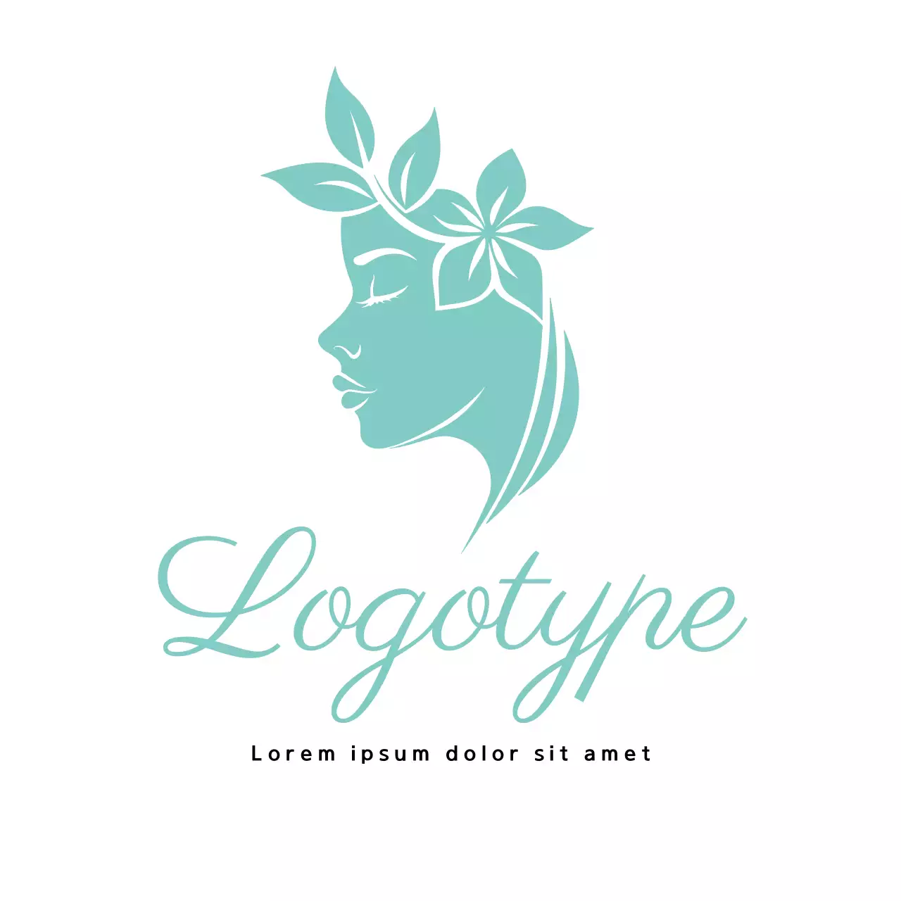 Mint Elegant Beauty Card Logo