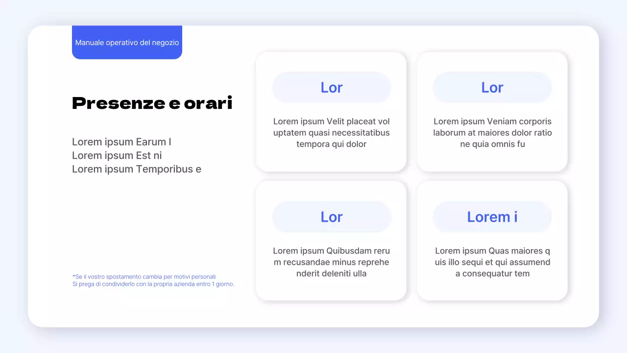 Guida agli standard operativi semplici per i punti vendita blu e gialli