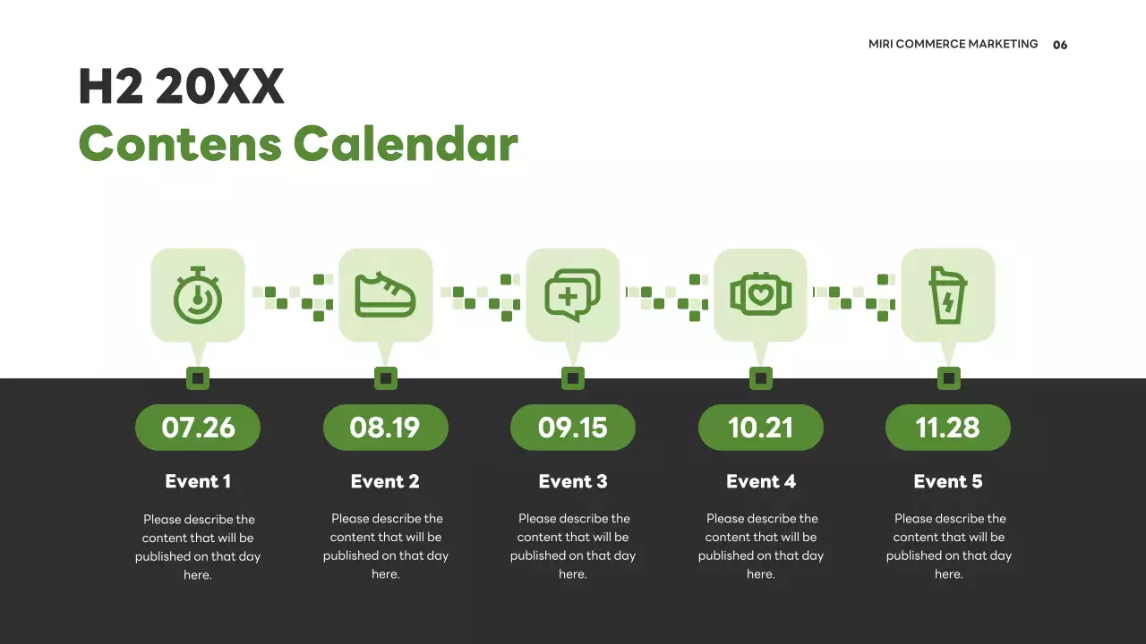 흰색과 초록색의 심플한 콘텐츠 인사이트 분석 보고서