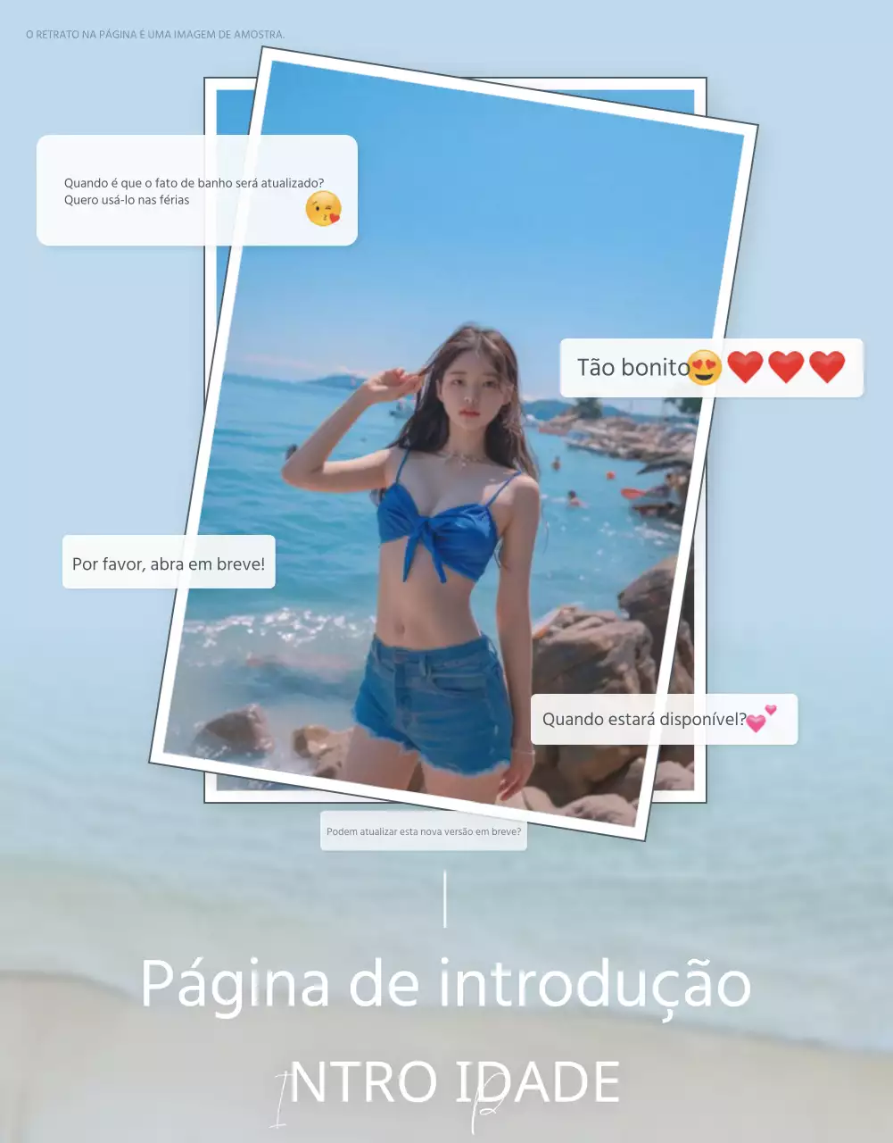 Conceito de emoji de férias de verão na moda em azul e azul claro para promover a moda