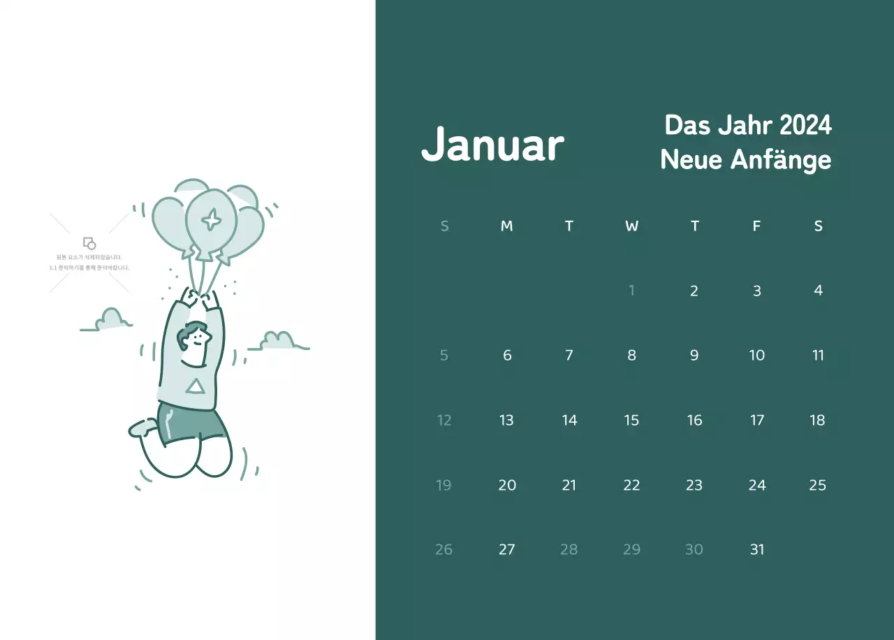 Kalender mit farbenfrohen und emotionalen Illustrationen