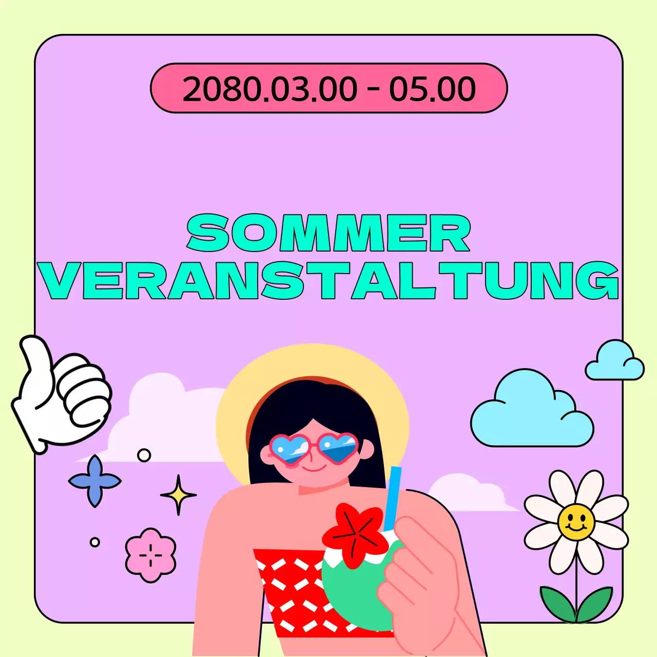 Ein Überblick über kitschige Sommerveranstaltungen in Hellblau und Rosa