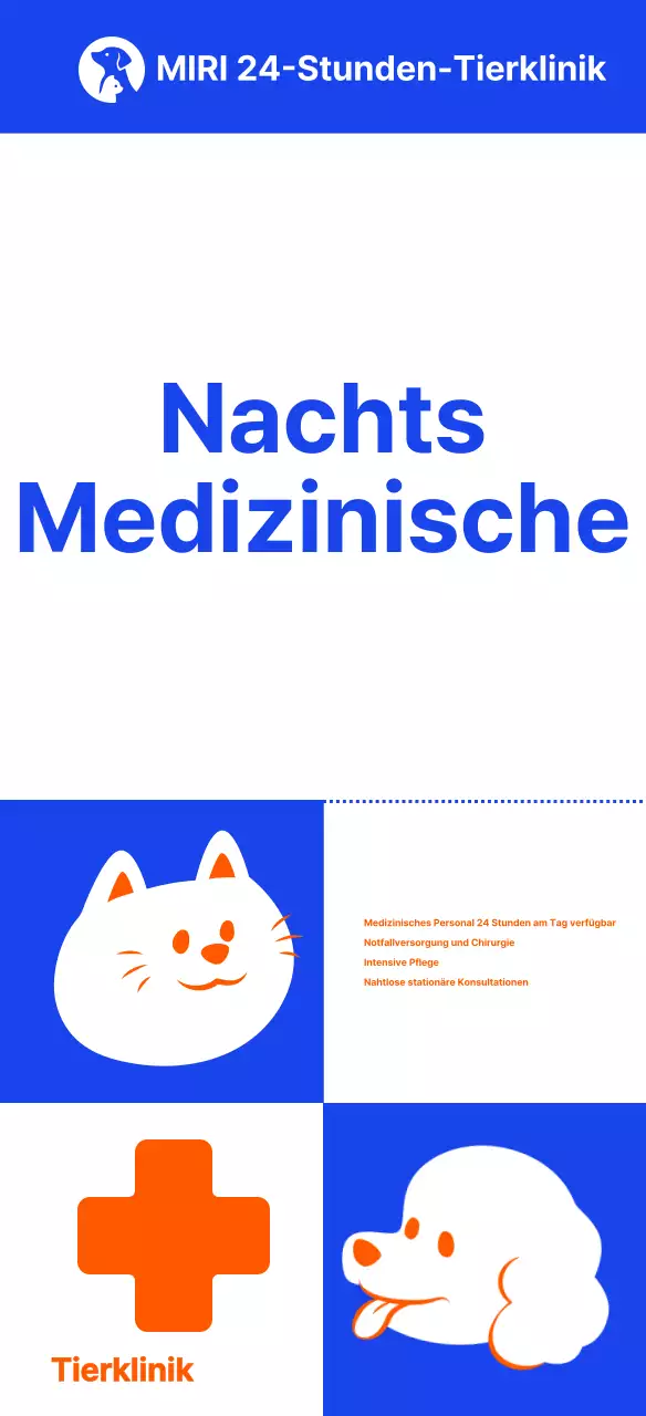 Einfache Haustier Illustration über Nacht Tierklinik Beschilderung