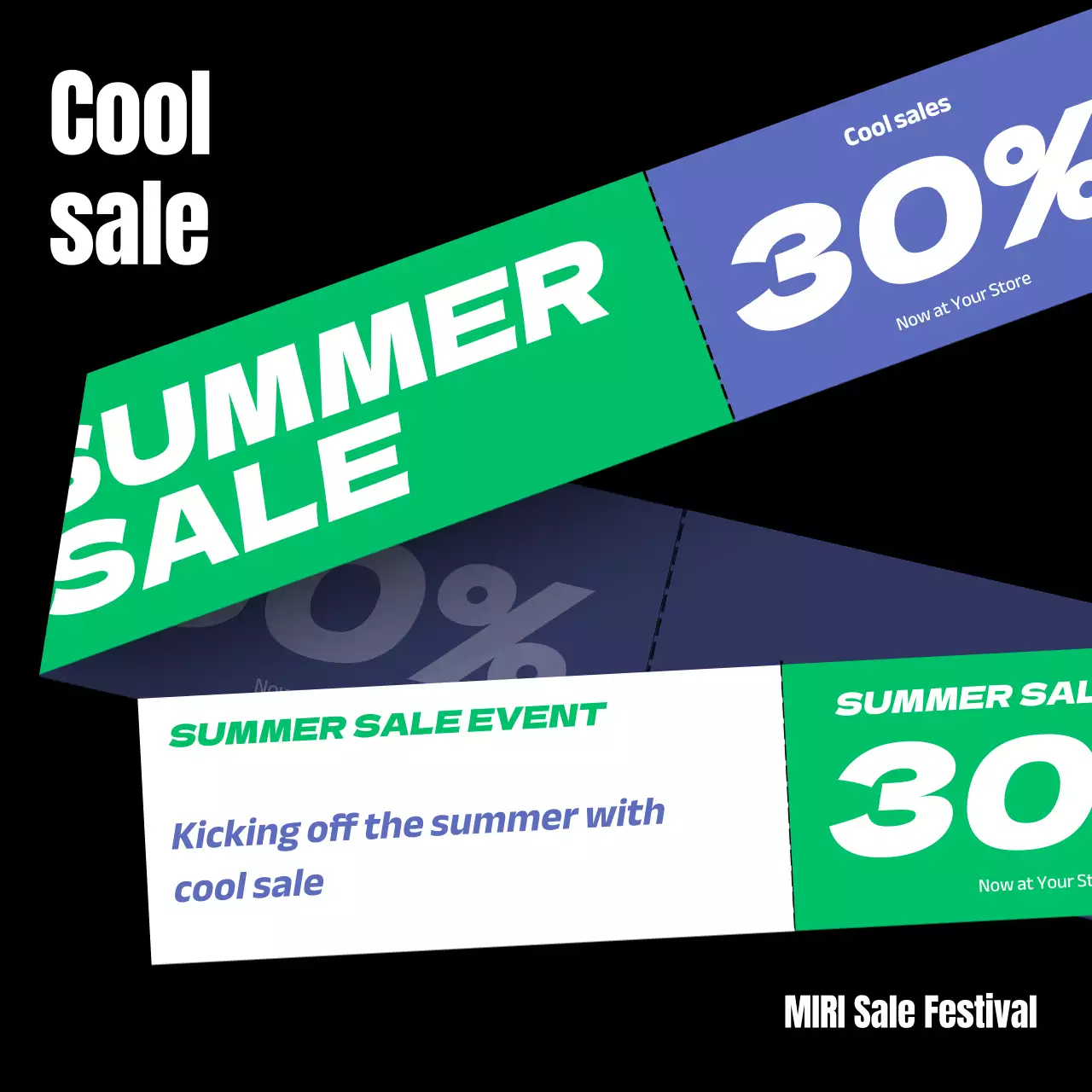 Black Bold Sale Promotion Instagram Carousel