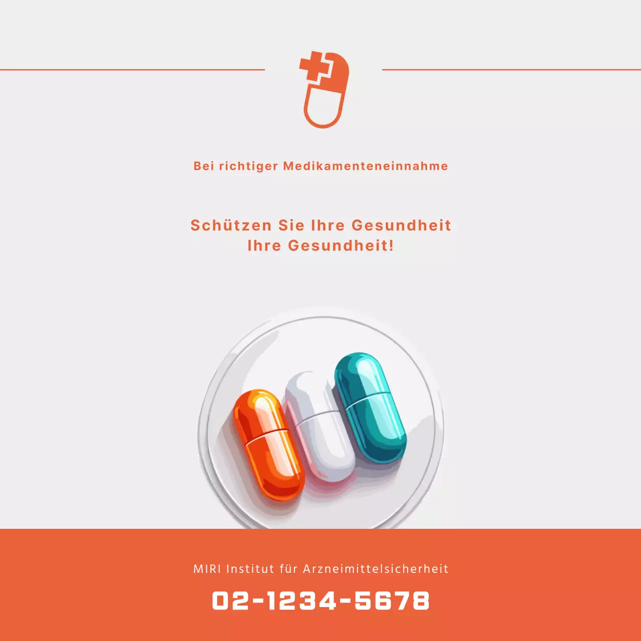 Ein einfacher, orangefarbener Leitfaden für die richtige Anwendung von Arzneimitteln