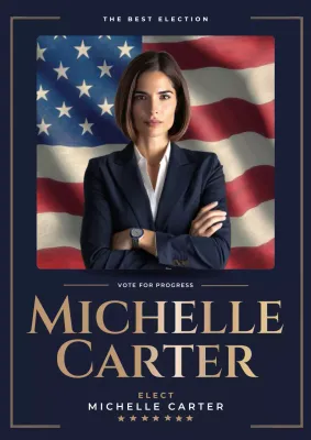 Navy Professional Election Advertisement Poster