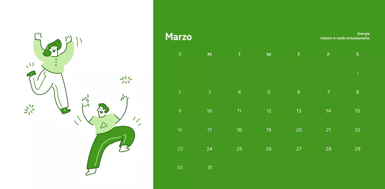 Calendari con illustrazioni colorate ed emozionali