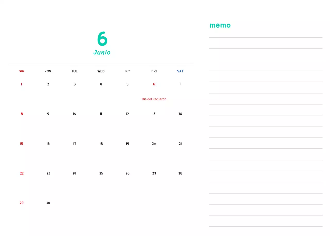 Calendario de Año Nuevo con simpáticas ilustraciones