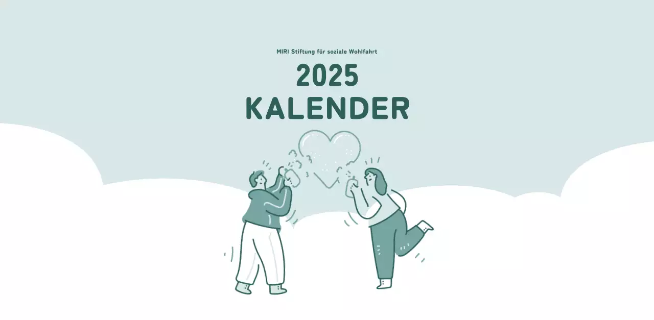Kalender mit farbenfrohen und emotionalen Illustrationen