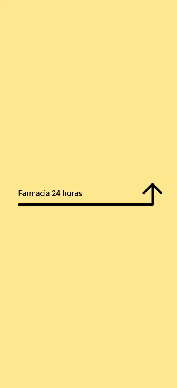 Guía de farmacia ordenada, amarilla y abierta las 24 horas