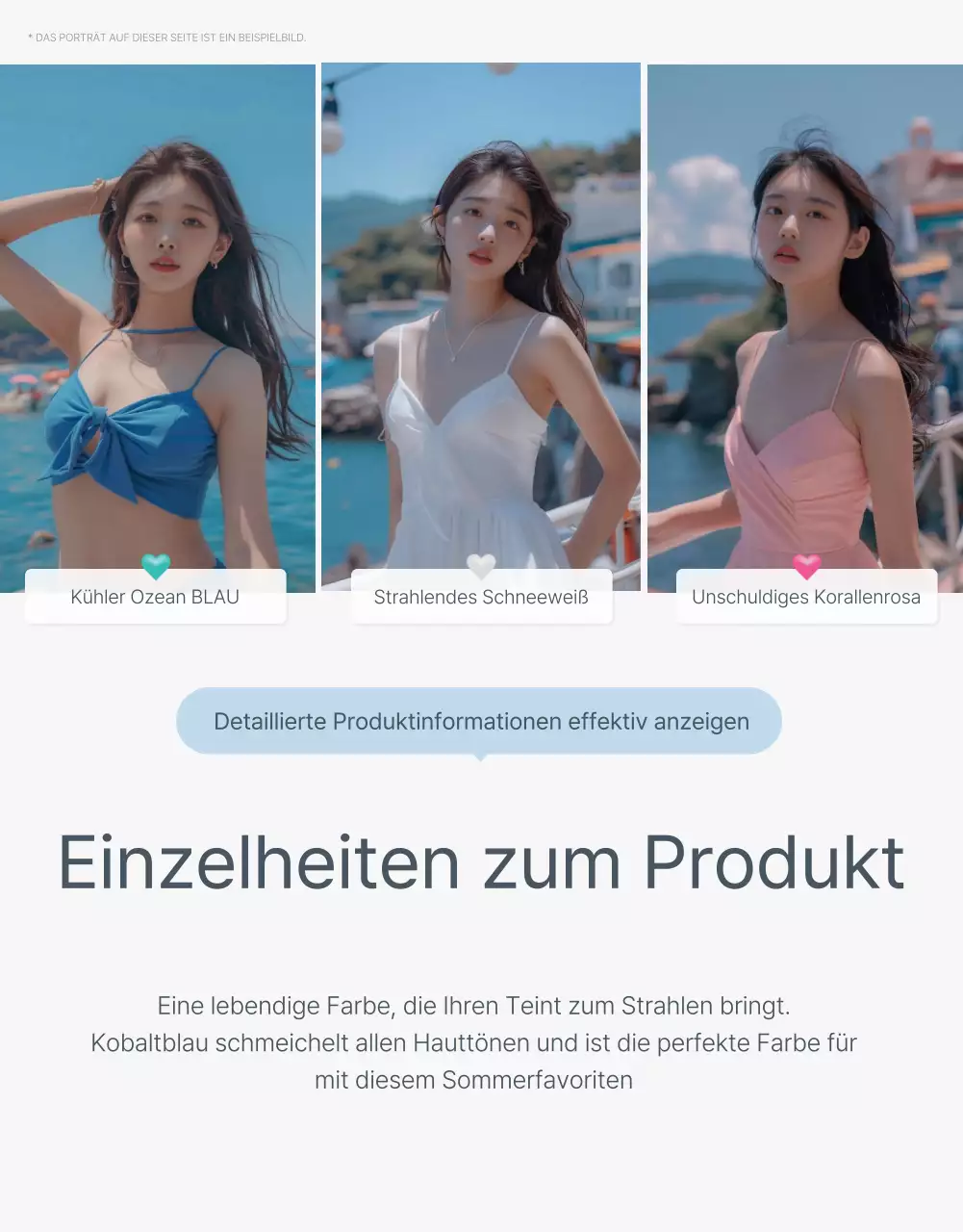 Trendiges Sommerurlaubs-Emoji-Konzept in Blau und Hellblau zur Förderung der Mode