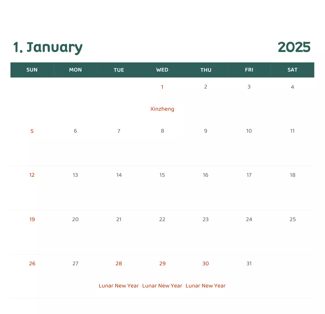 Lịch với hình ảnh minh họa đầy cảm xúc với nhiều màu sắc khác nhau