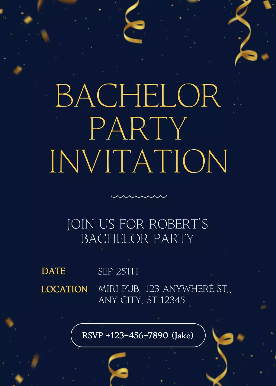 Undangan Pesta Bujangan Modern Angkatan Laut