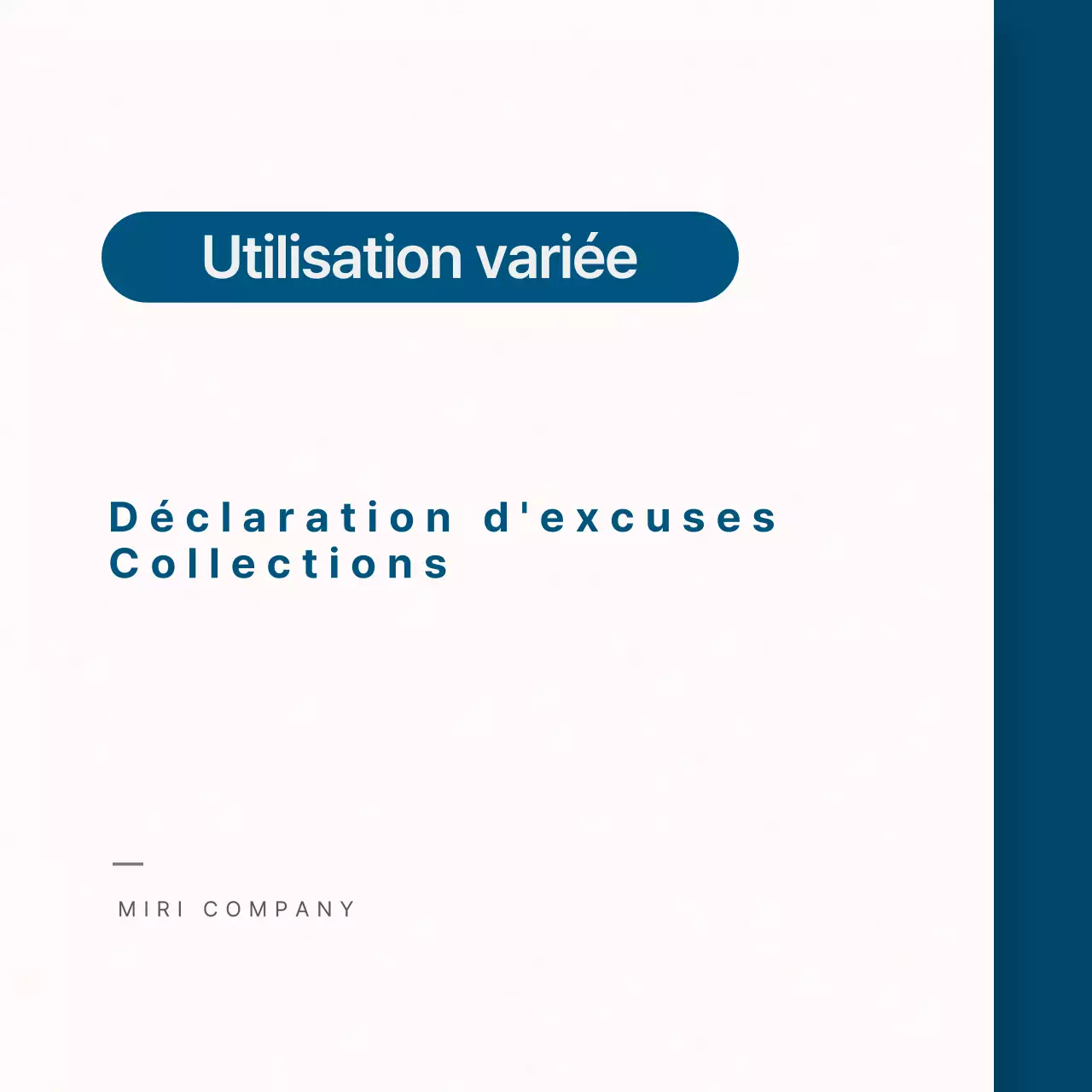 Une collection d'excuses simples en bleu