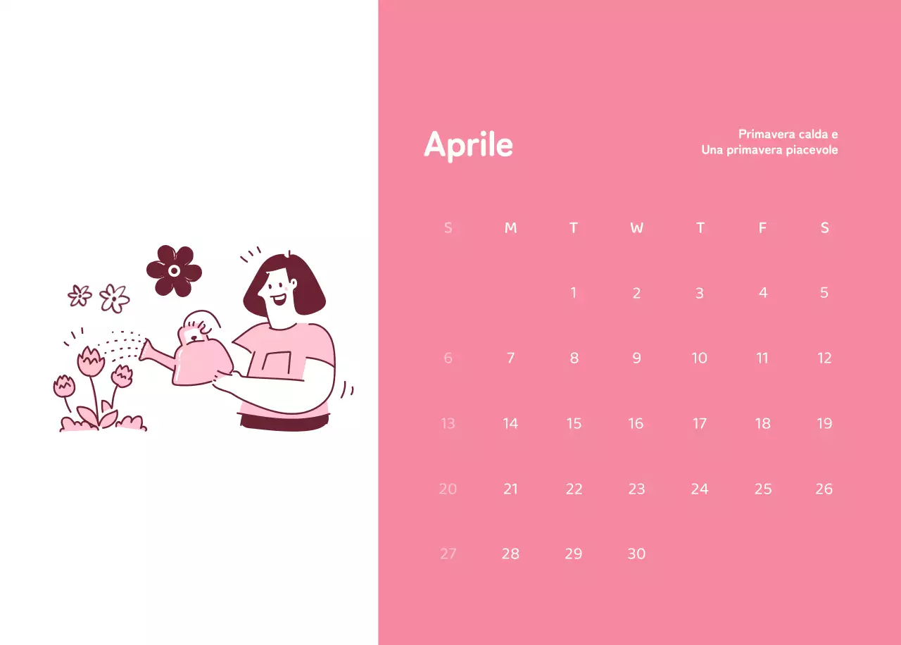 Calendari con illustrazioni colorate ed emozionali