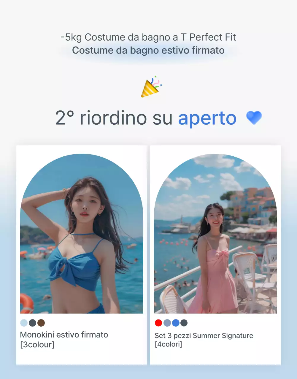 Concetto di emoji di tendenza per le vacanze estive in blu e azzurro per promuovere la moda