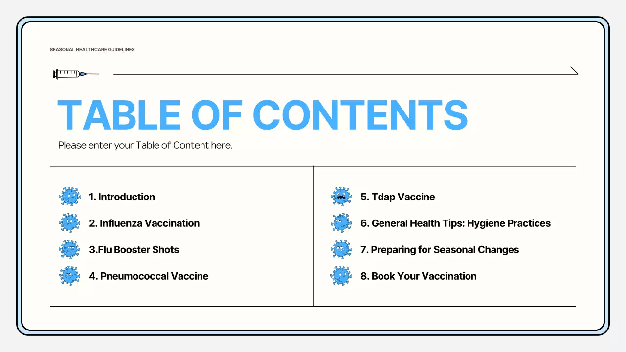 Blue Minimal Healthcare Guideline Presentation