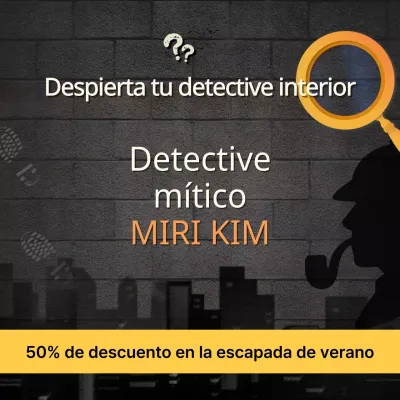 Promueve una sala de escape kitsch en negro y amarillo