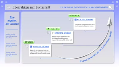 Blaue und graue einfache Fortschrittsinfografik Layout
