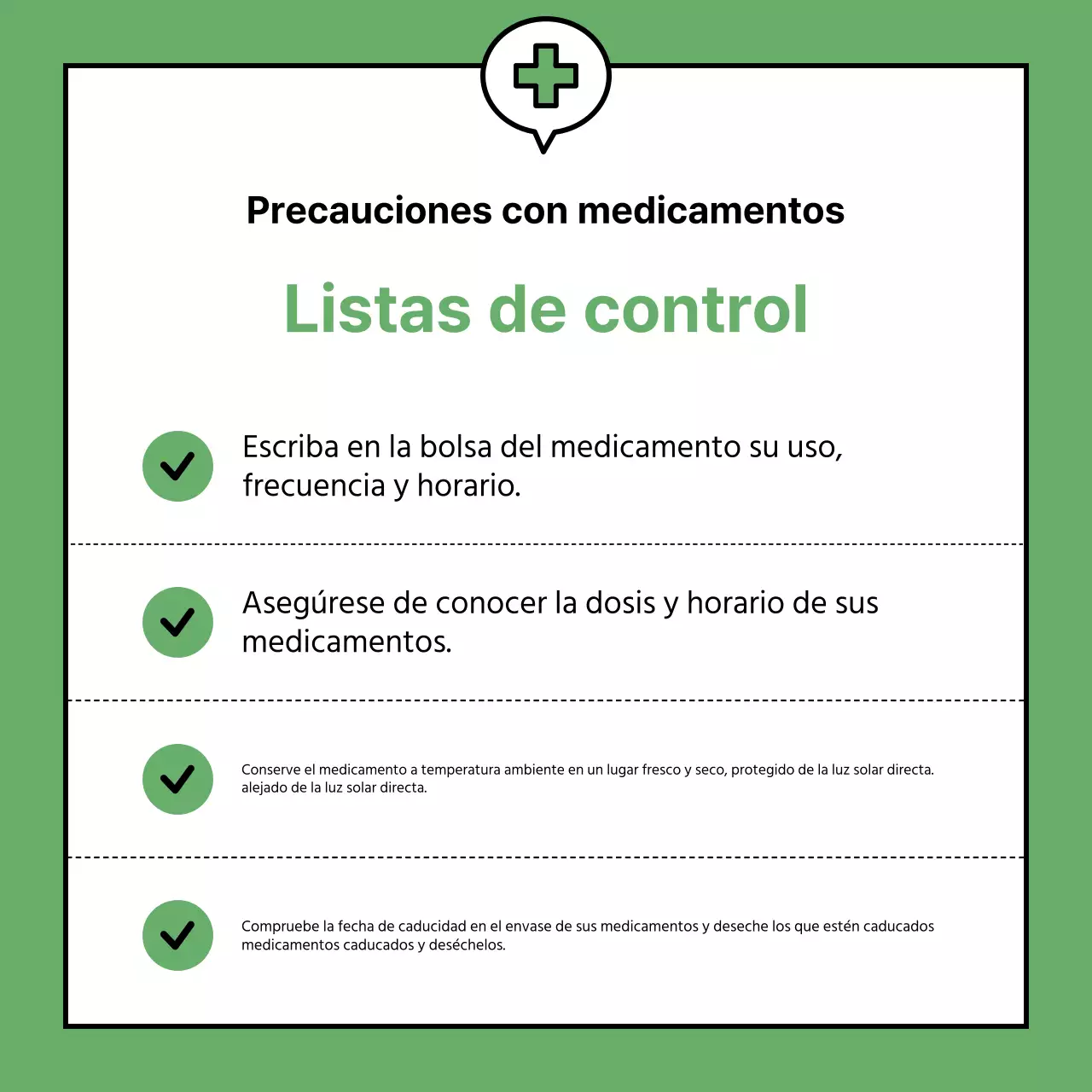 La guía verde y amarilla sobre el uso correcto de los medicamentos