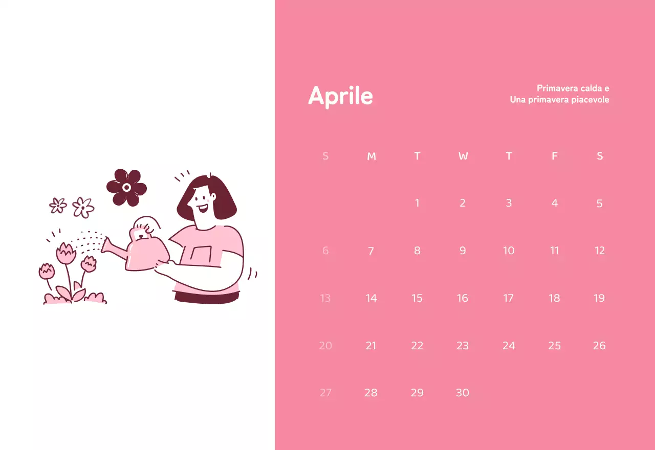 Calendari con illustrazioni colorate ed emozionali