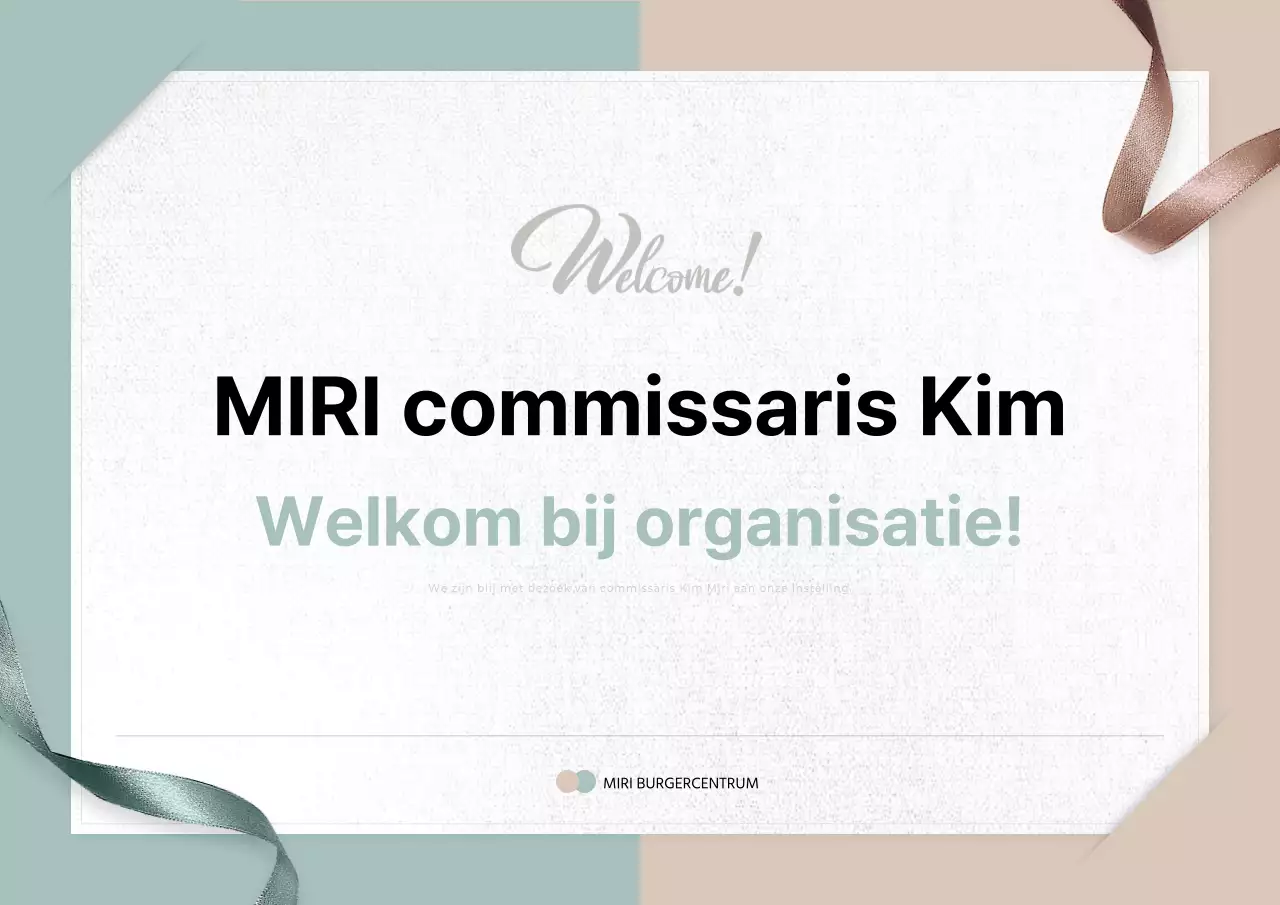 Een strak welkomstbord in mint en beige