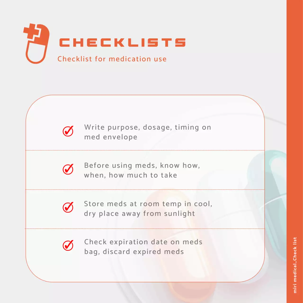 The orange, simple guide to proper medication use