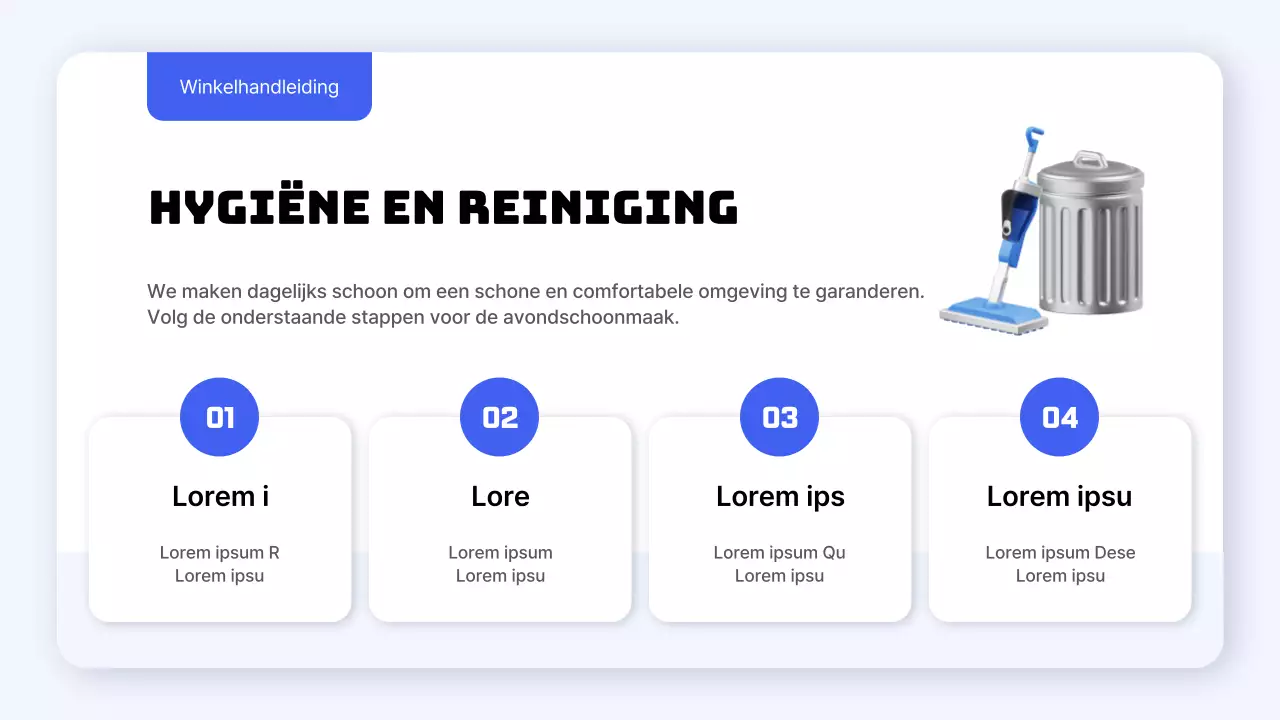Een handleiding voor eenvoudige blauwe en gele winkelnormen