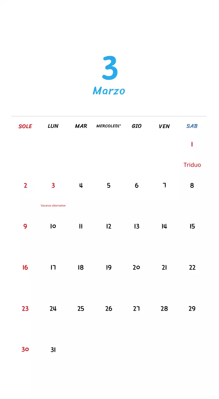 Calendario di Capodanno con simpatiche illustrazioni