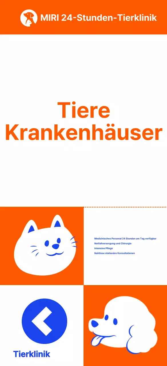 Einfache Haustier Illustration über Nacht Tierklinik Beschilderung