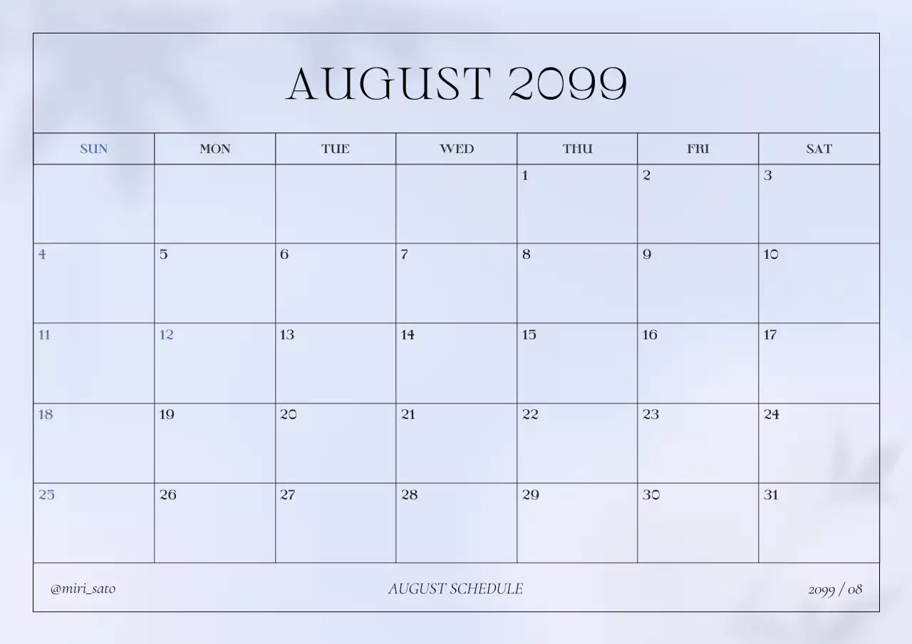 白 シンプル スケジュール カレンダー ポスター