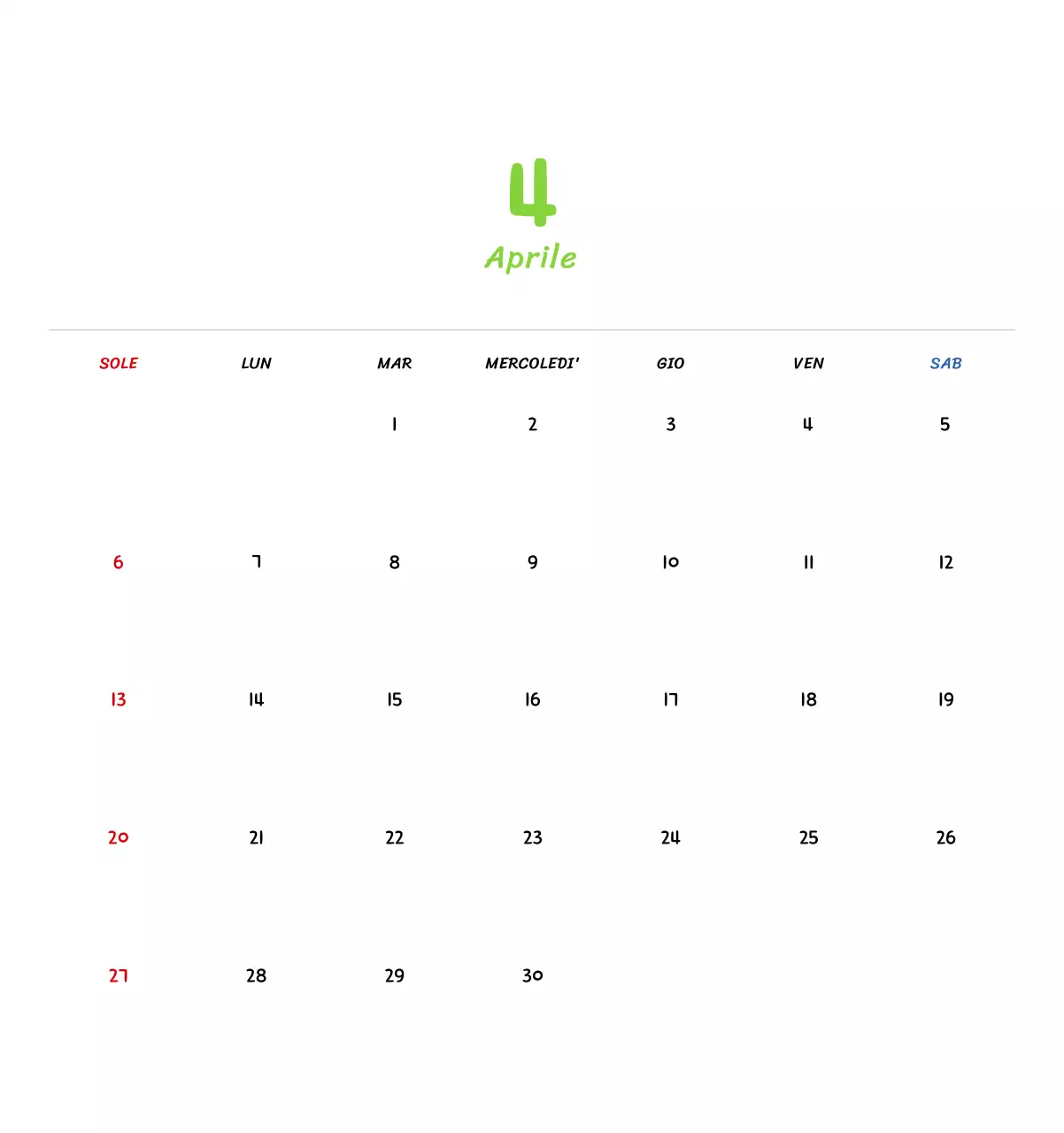 Calendario di Capodanno con simpatiche illustrazioni