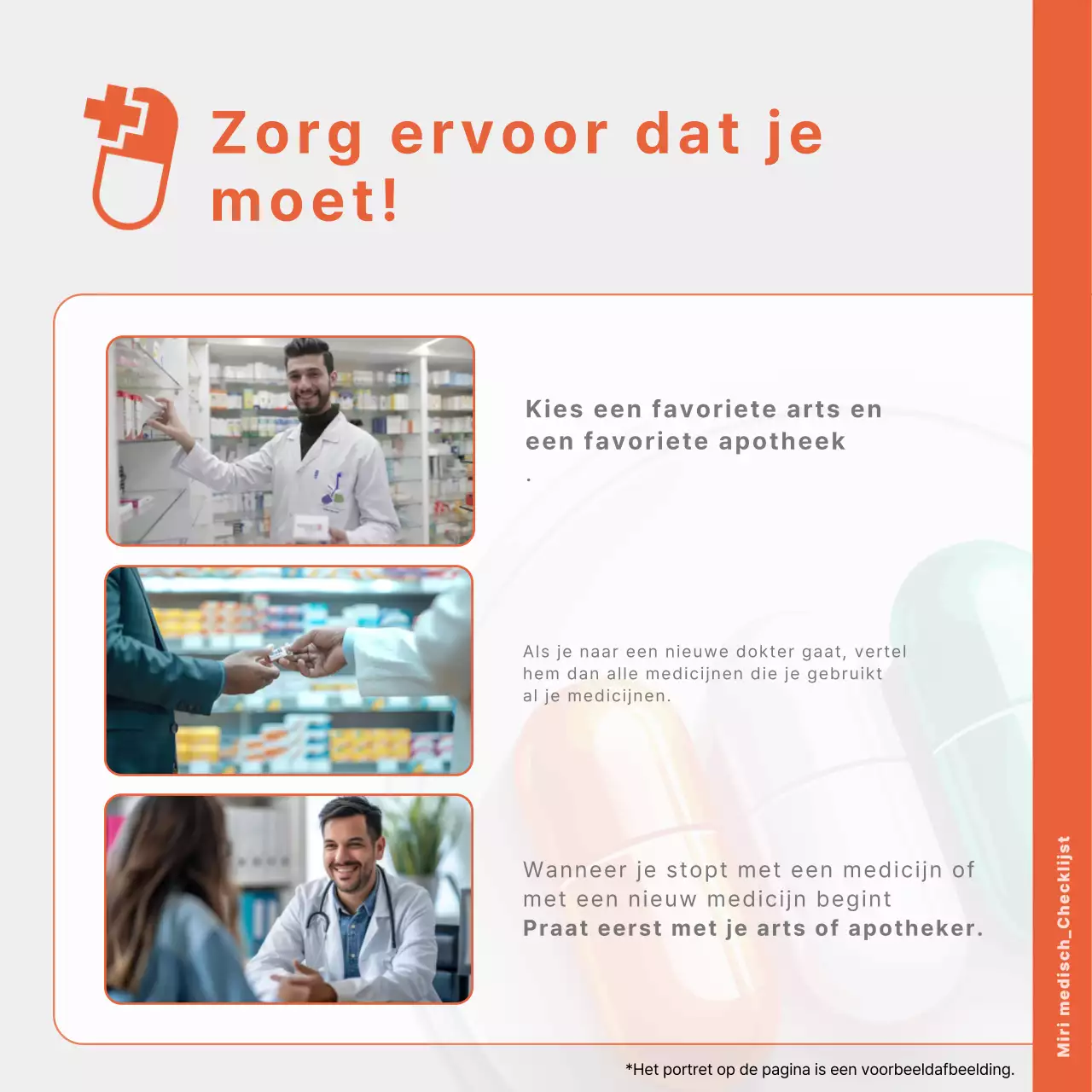 Een eenvoudige, oranje gids voor correct medicijngebruik