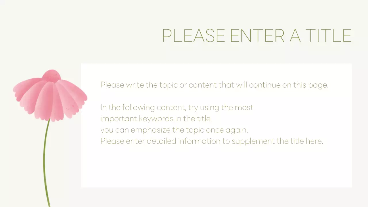 Pink Floral Guide Presentation