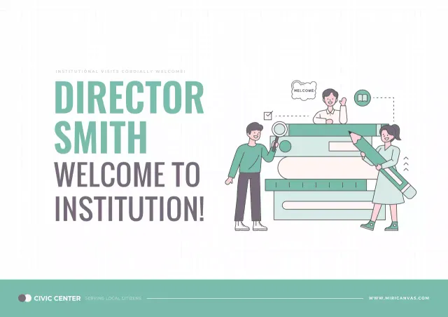 Poster Pengumuman Selamat Datang Mint Minimal