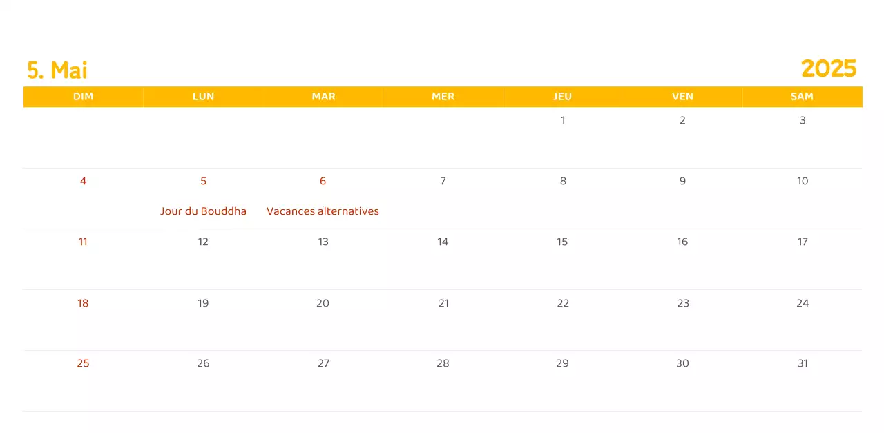 Calendriers avec illustrations colorées et émotionnelles
