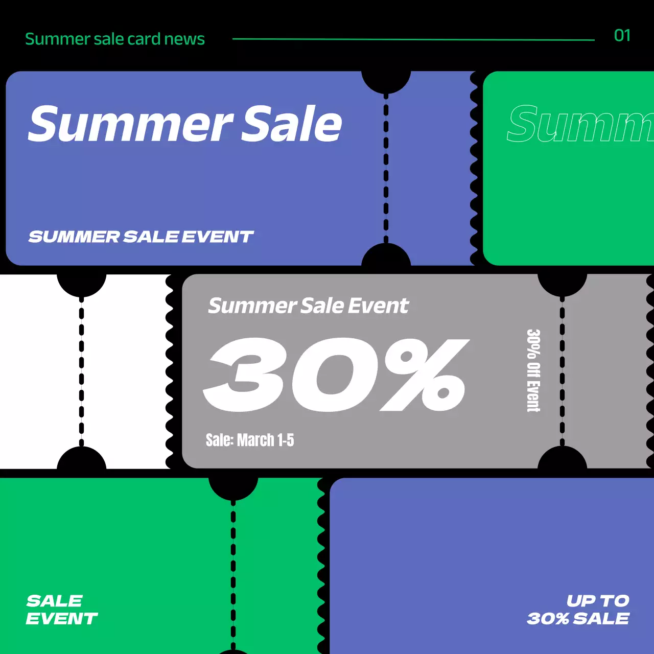 Black Bold Sale Promotion Instagram Carousel