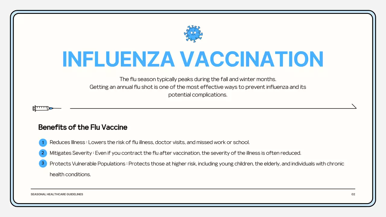 Blue Minimal Healthcare Guideline Presentation