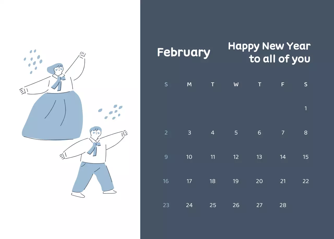Calendars with colorful, emotional illustrations